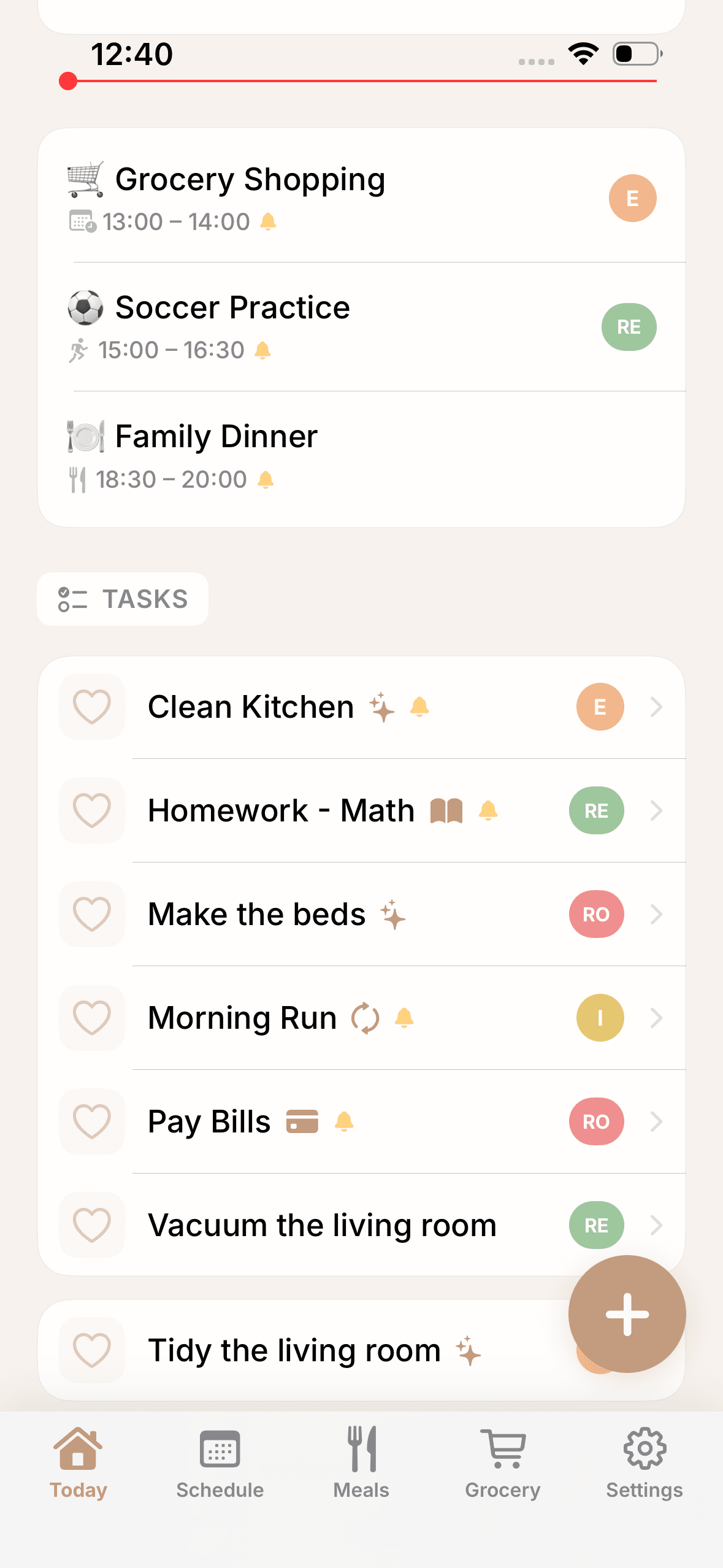 Your chores, automatically created — A look inside the MomPlan app